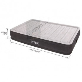 Матрас надувной "Comfort-Plush Full", 137х191х33 см, со встроенным насосом 220V