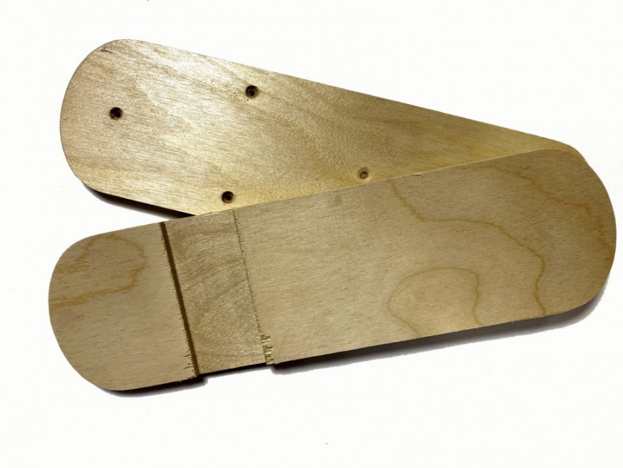 Лыжи Лесные, дерево-пластик, длина 185 см, ширина 11 см