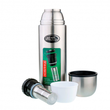 Термос Биосталь-ОХОТА с узкой горловиной и пробкой с ситечком, 1,0 л