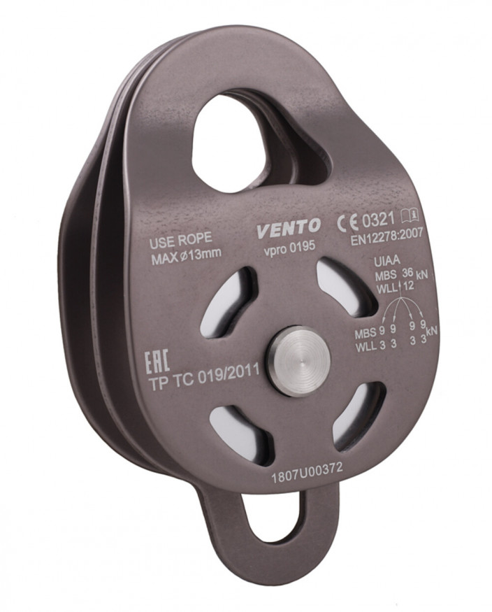 Блок-ролик Венто двойной Twin 36 дюраль с подшипником