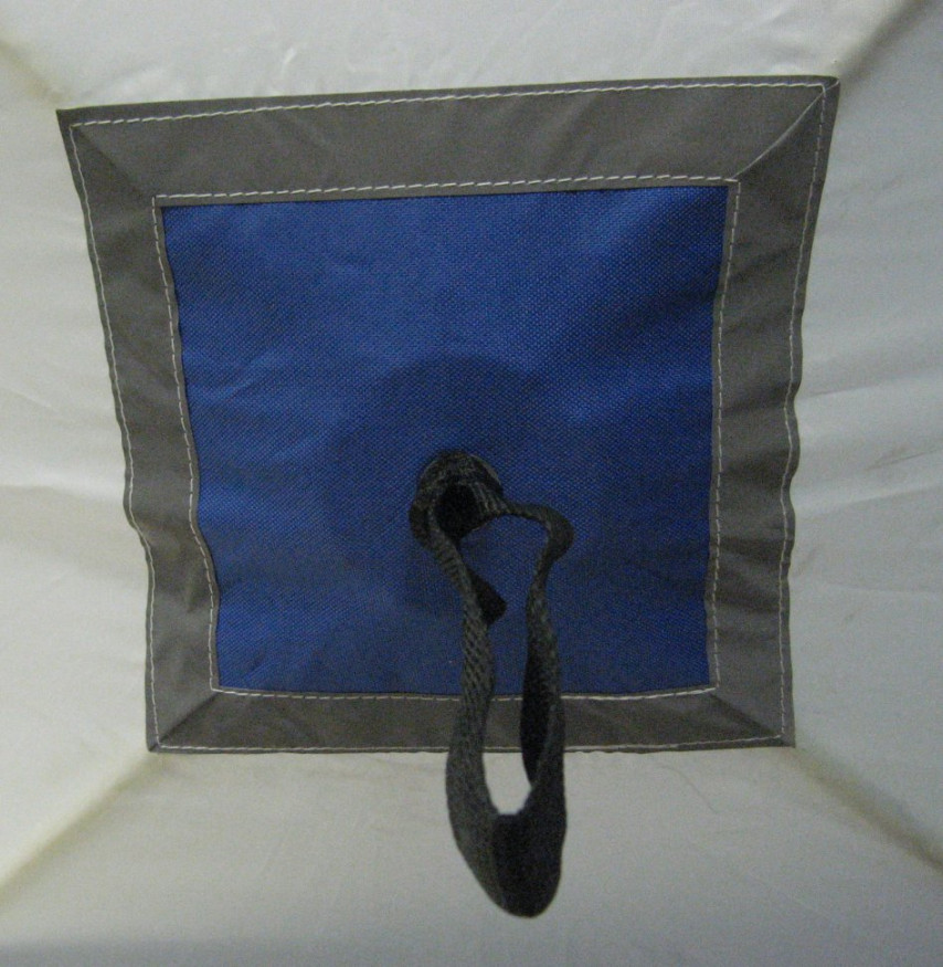 Палатка КУБ 4 (однослойная), 2,1x2,1 м, PU 1000, бело-синий