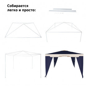 Тент садовый 1031 3х3х2,5м полиэстер, Green Glade