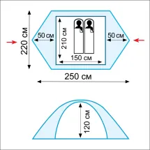 Палатка Scout 2 v2, зеленый, Tramp